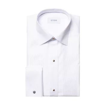Полосатая рубашка-смокинг современного кроя Eton