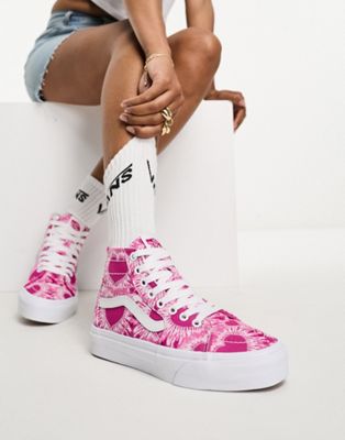 Женские кроссовки для повседневной жизни Vans UA SK8-Hi Tapered с рисунком сердца в розовом цвете Vans