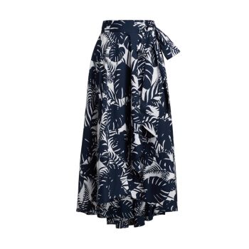 MICHELLE SMITH x Saks Santorini Асимметричная юбка миди с запахом MICHELLE SMITH