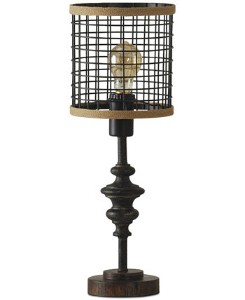 Настольная лампа из металла в клетке StyleCraft Home Collection