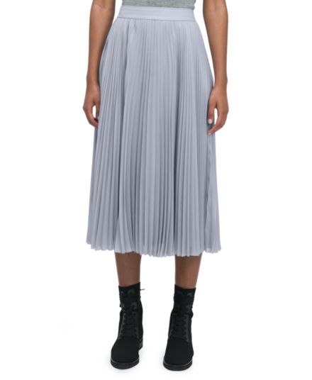 Плиссированная юбка-миди из блестящего шифона Kate Spade New York