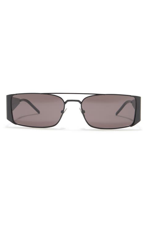 Оригинальные круглые квадратные солнцезащитные очки без оправы 58 мм Saint Laurent