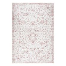 Glowsol Vintage Floral Printed Washable Area And Ultra Soft Throw Rug GlowSol