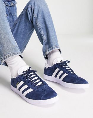 Мужские кроссовки Adidas Originals Gazelle в темно-синем цвете для стиля жизни Adidas