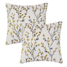 Four Seasons Decoration Throw Floral Pattern Pillow Cases 2 Pcs 18&#34; X 18&#34; Unique Bargains