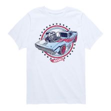 Красная, белая, синяя футболка с рисунком звезд Hot Wheels для мальчиков 8–20 лет Hot Wheels
