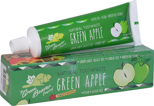 Натуральная зубная паста Green Beaver Зеленое яблоко — 2,5 жидких унции Green Beaver