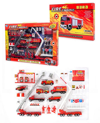 Мини-пожарно-спасательные машины, набор из 40 предметов Big Daddy