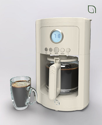 12 Cup Coffee Maker – Programmable Brewing Options with Timer, Beautiful Design, Glass Pot Willow Kitchen