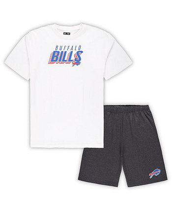 Мужской белый, темно-серый комплект из футболки и шорт Buffalo Bills Big and Tall Concepts Sport