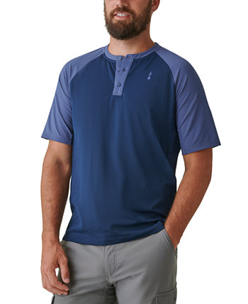 Men's Scout Colorblocked Logo-Print Performance Henley BASS OUTDOOR