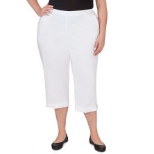 Plus Size Alfred Dunner Pull-On Button Cuff Capri Pants Alfred Dunner