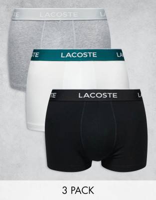 Комплект из трех трусов Lacoste с эластичным поясом и облегающим кроем Lacoste