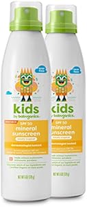 Babyganics SPF 50 Kids Mineral Sunscreen Roller Ball, Totally Tropical | UVA UVB Protection | Octinoxate & Oxybenzone Free | Water Resistant | 2 Pack (3 ounce) Babyganics