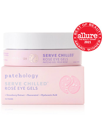 Подавать охлажденные розовые гели для глаз, 15 пар Patchology