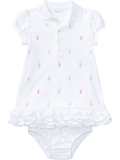 Платье-поло с оборками и шаровары для маленьких девочек (для младенцев) Polo Ralph Lauren