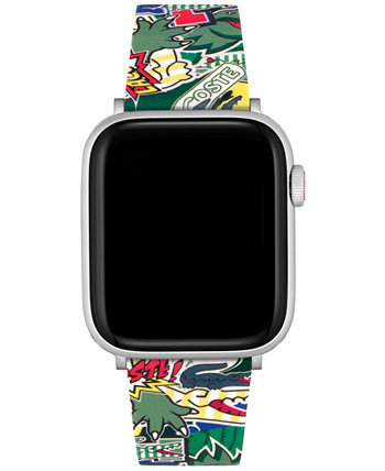 Полосатый зеленый силиконовый ремешок для Apple Watch® 42 мм/44 мм Lacoste