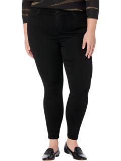 Plus Size Abby High-Rise Ankle Skinny Jeans 28" in Black Rinse Liverpool