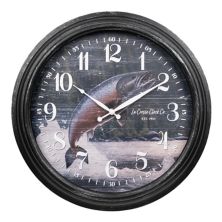 La Crosse Technology 15.75-in. River Run Salmon Quartz Analog Wall Clock La Crosse Technology