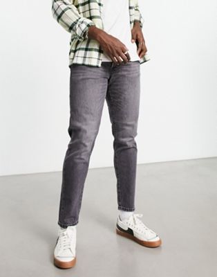 Серые зауженные джинсы Selected Homme Toby Selected