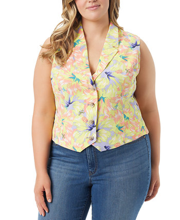 Trendy Plus Size Embla Floral Tie-Back Vest Jessica Simpson