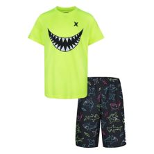 Комплект из футболки и шорт для плавания Hurley Sharkbite для мальчиков 4–20 лет Hurley