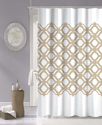 Diamante 100% Cotton Shower Curtain, 72" x 70" Dainty Home
