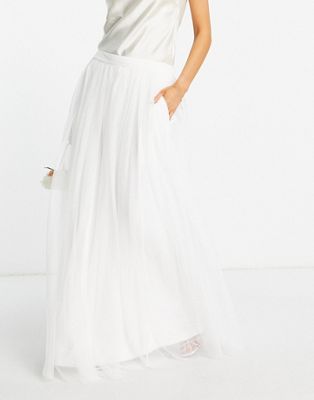 Струящаяся юбка цвета слоновой кости с карманами Lace & Beads Bridal Mix & Match - часть комплекта LACE & BEADS