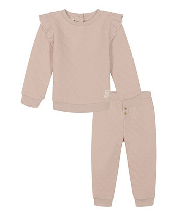 Baby Girl Quilted Double-Knit Pants Set Calvin Klein