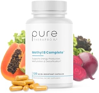 Methyl B Complete - 60 Vegetable Capsules (Растительные капсулы) | Optimal Methylation Support Supplement with Quatrefolic 5-MTHF (Active folate), Methylcobalamin (Active B12), B2, B6, and TMG | Pharmaceutical Grade Pure Therapro Rx