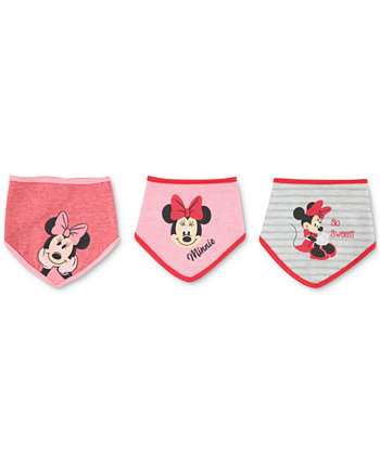Baby Girls 3-Pk. Minnie Mouse Bandana Bib HAPPY THREADS