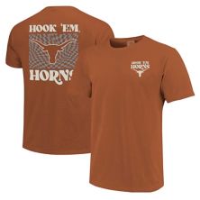 Женская оранжевая футболка Texas Longhorns Comfort Color в клетку-талисман Image One