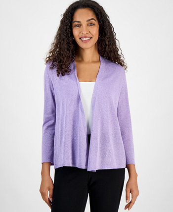 Women's Lurex A-Line 3/4-Sleeve Cardigan Kasper