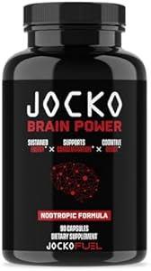 Jocko Fuel Discipline GO Brain Booster - Nootropic Dietary Supplements for Memory & Focus - PreWorkout Energy & Focus Supplement (90 Capsules) Jocko Fuel