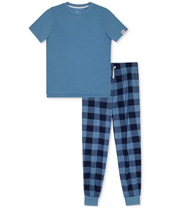 Big Boys Buffalo Plaid Short-Sleeve Pajama Set Max & Olivia