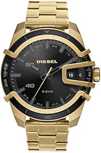 Diesel Caged Men's Watch with Stainless Steel Bracelet or Genuine Leather Band Diesel