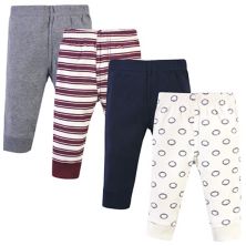 Hudson Baby Infant and Toddler Boy Cotton Pants 4pk, Football Hudson Baby
