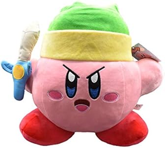 Fighter Kirby 12" Mega Plush - Cute Plushies, Big Plush & Soft Pillow Kirby Gifts for Kids & Adults! Kirby Plushes Available Include Whip Kirby, Kirby Sleep, Fighter Kirby, and Link Kirby Sword. Just Toys LLC