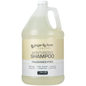 Ginger Lily Farms Club & Fitness Moisturizing Shampoo for All Hair Types, 100% Vegan & Cruelty-Free, Fragrance Free, 1 Gallon (128 fl oz) Refill Ginger Lily Farms