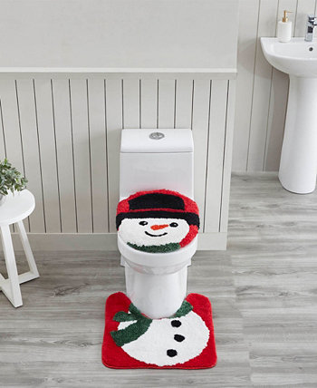 Snowman Holiday 2-Pc. Bath Rug Set VCNY HOME