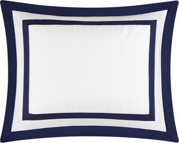 Lettice Hotel Collection Design Набор двойных одеял с узором из рыбьей чешуи - Темно-синий - Набор из 6 предметов CHIC