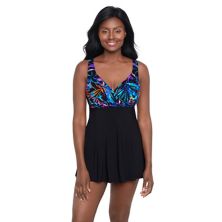Women's Great Lengths Palm Dynasty Draped Crossover Swimdress Great Lengths