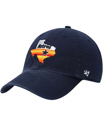 Мужская темно-синяя регулируемая шляпа Houston Astros 1984 Logo Cooperstown Collection Clean Up Adjustable Hat '47 Brand