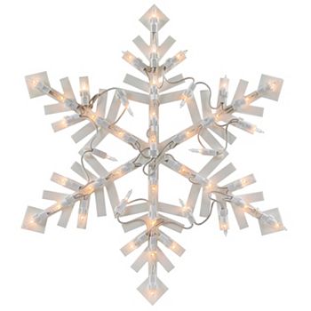 Northlight White Lighted Snowflake Christmas Outdoor Window Silhouette Decoration Northlight