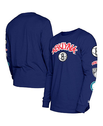 Мужская футболка с длинным рукавом Brooklyn Nets 2023/24 City Edition от New Era New Era