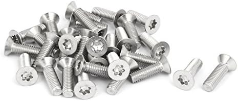 uxcell® M6x20mm 304 Stainless Steel Flat Head Torx Machine Screws Fastener 30pcs Uxcell