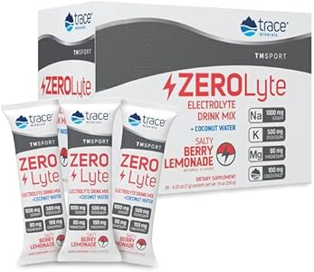 Trace Minerals ZEROLyte (Salty Berry Lemonade) | Electrolyte Powder (Порошок) Drink Mix | Sodium Hydration Powered by ConcenTrace | Sugar Free, Gluten Free, Vegan | 30 Packets (Пакеты ) Trace Minerals