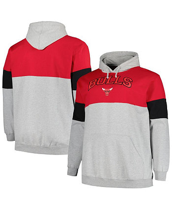 Мужской красно-черный пуловер с капюшоном Chicago Bulls Big and Tall Fanatics