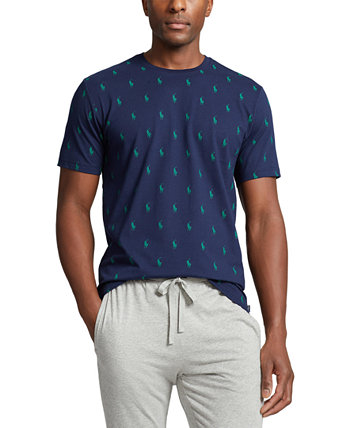 Мужская рубашка для сна с принтом для игроков в поло Polo Ralph Lauren