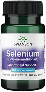 Swanson Semsc Selenium 200 mcg 120 Capsules (Капсулы) Swanson